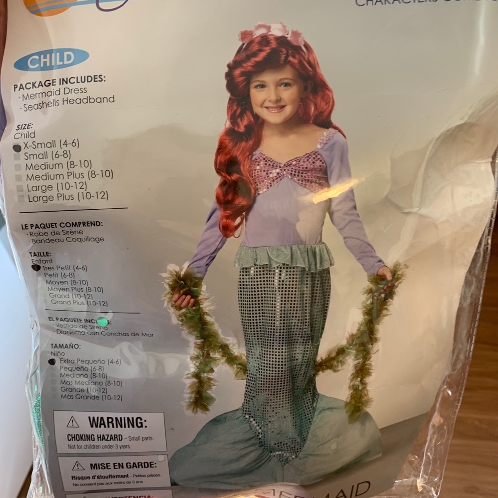 Little girls 4/6 mermaid costume!